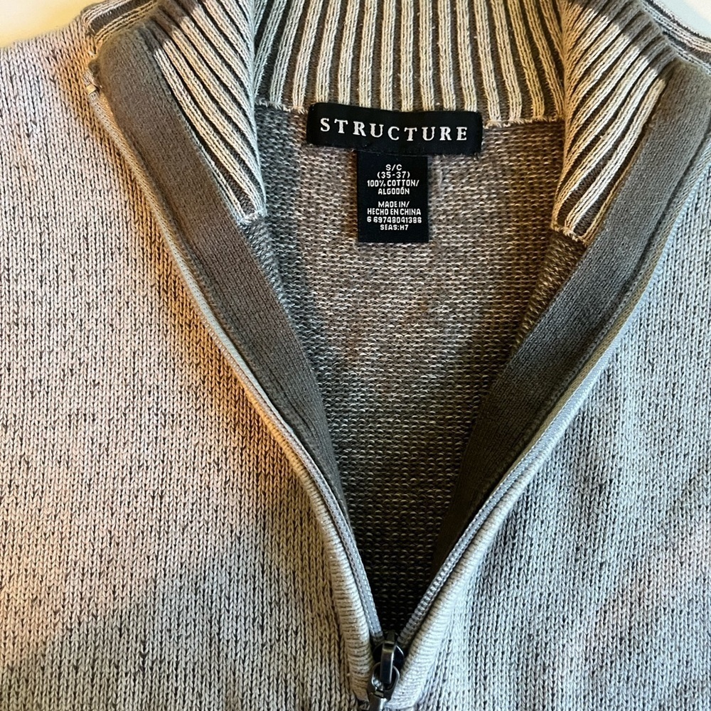 Structure Mens 1/4 Zips Small Sweater - Picture 2 of 3